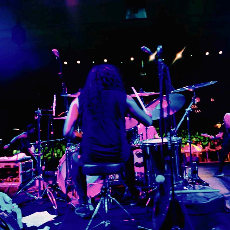 Adrian on Drums back